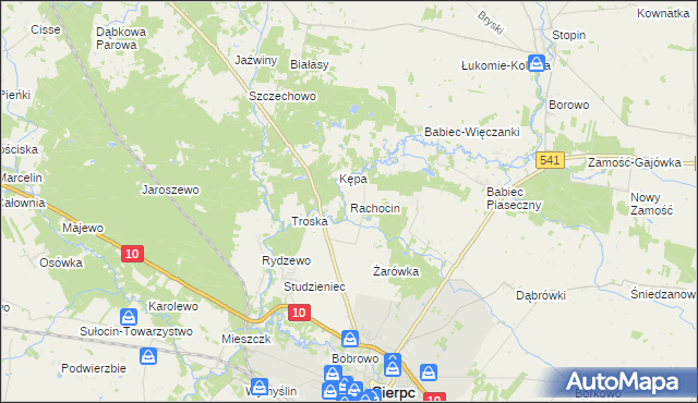 mapa Rachocin, Rachocin na mapie Targeo