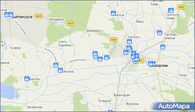 mapa Raczyce gmina Odolanów, Raczyce gmina Odolanów na mapie Targeo