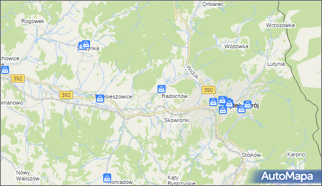 mapa Radochów, Radochów na mapie Targeo