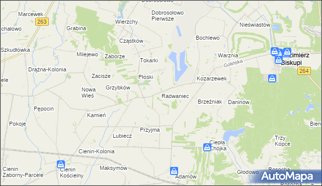 mapa Radwaniec, Radwaniec na mapie Targeo