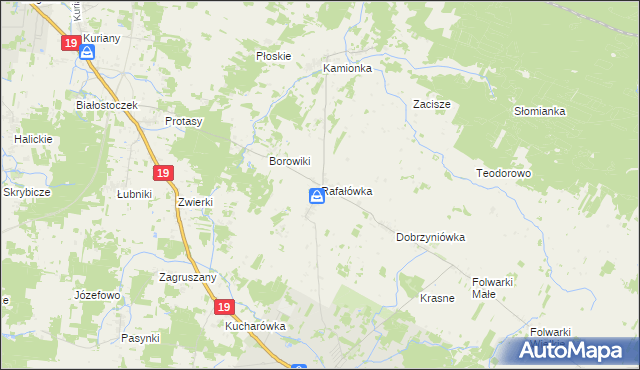 mapa Rafałówka, Rafałówka na mapie Targeo
