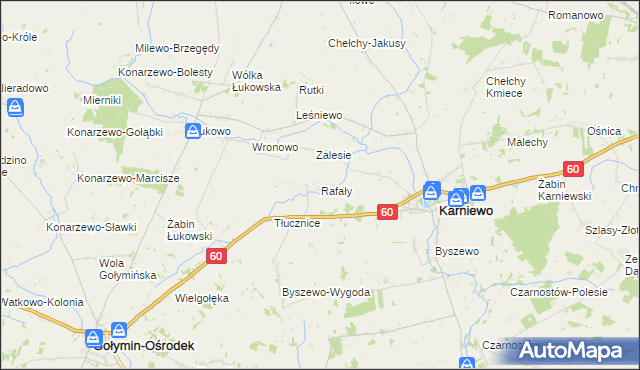 mapa Rafały, Rafały na mapie Targeo