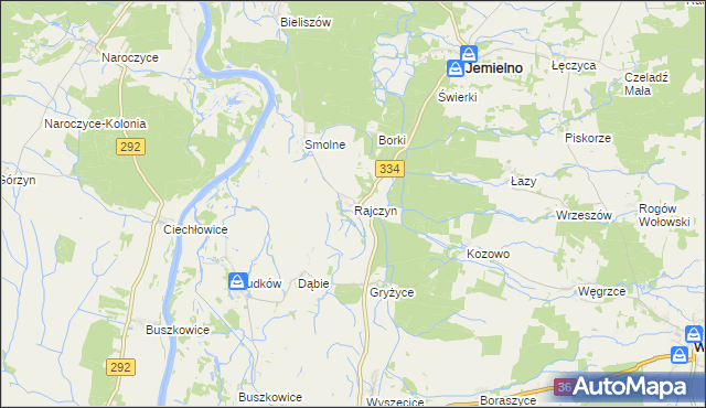 mapa Rajczyn, Rajczyn na mapie Targeo
