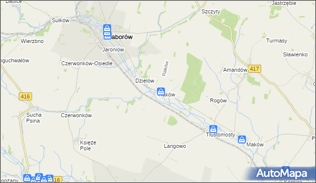 mapa Raków gmina Baborów, Raków gmina Baborów na mapie Targeo