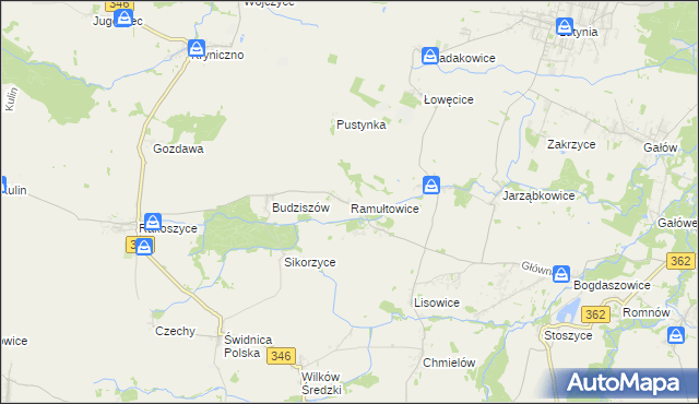 mapa Ramułtowice, Ramułtowice na mapie Targeo