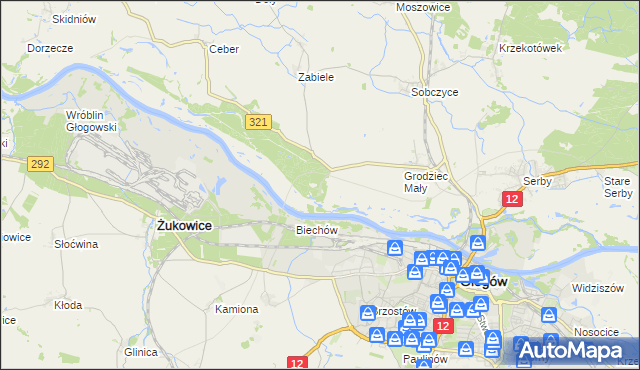 mapa Rapocin, Rapocin na mapie Targeo