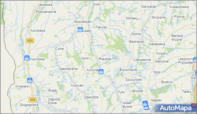 mapa Ratułów, Ratułów na mapie Targeo