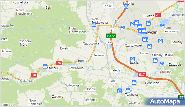 mapa Rębków, Rębków na mapie Targeo