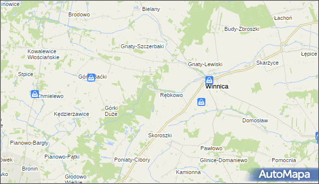 mapa Rębkowo, Rębkowo na mapie Targeo