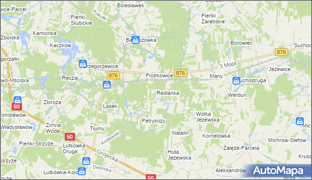 mapa Redlanka, Redlanka na mapie Targeo