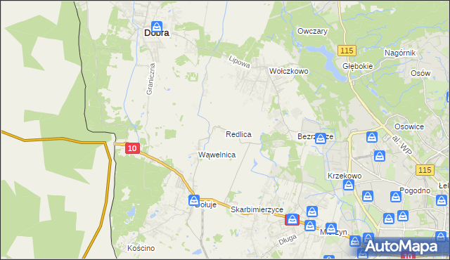 mapa Redlica, Redlica na mapie Targeo