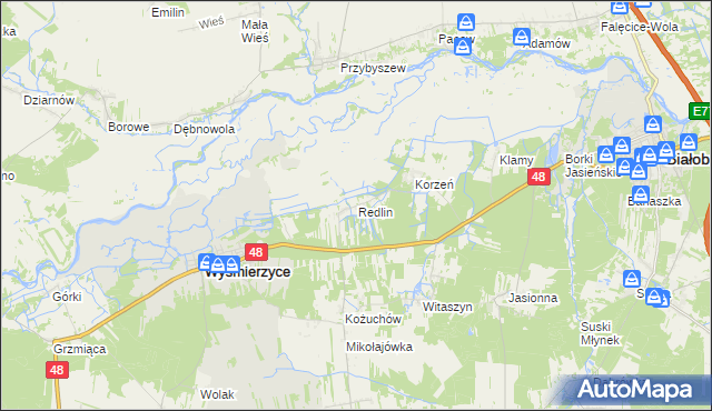 mapa Redlin, Redlin na mapie Targeo