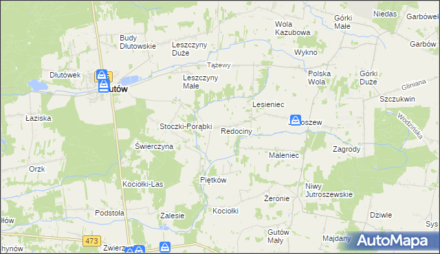 mapa Redociny, Redociny na mapie Targeo