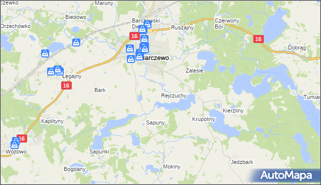 mapa Rejczuchy, Rejczuchy na mapie Targeo