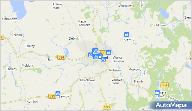 mapa Reszel, Reszel na mapie Targeo