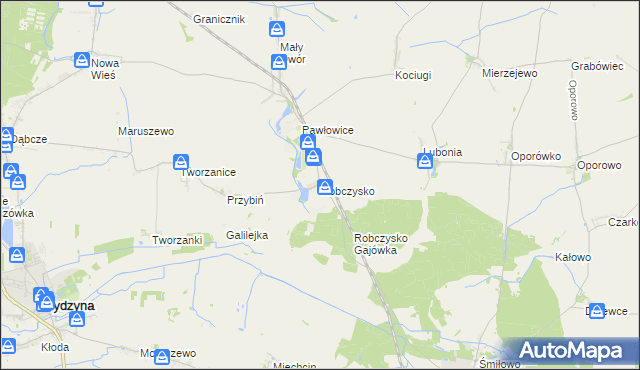mapa Robczysko, Robczysko na mapie Targeo