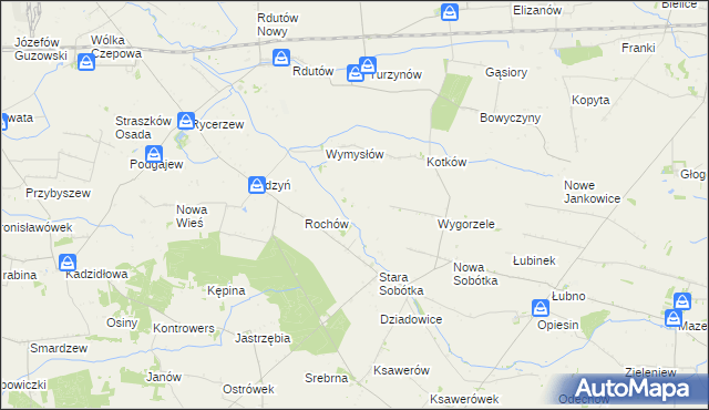 mapa Rochówek, Rochówek na mapie Targeo