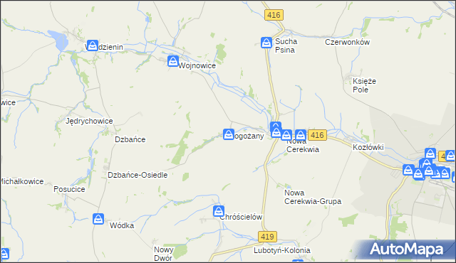 mapa Rogożany, Rogożany na mapie Targeo