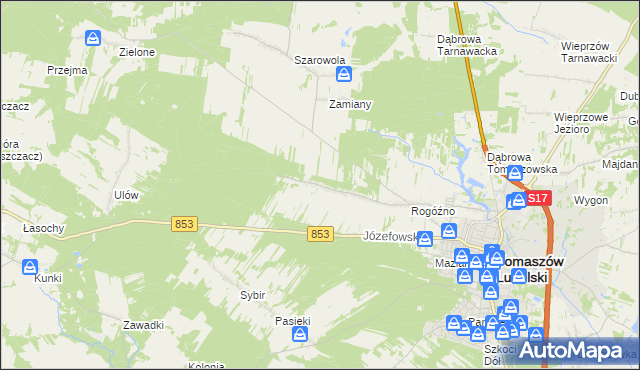 mapa Rogóźno-Kolonia, Rogóźno-Kolonia na mapie Targeo