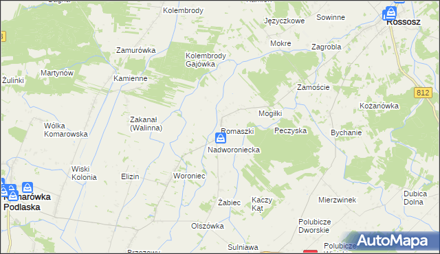 mapa Romaszki, Romaszki na mapie Targeo