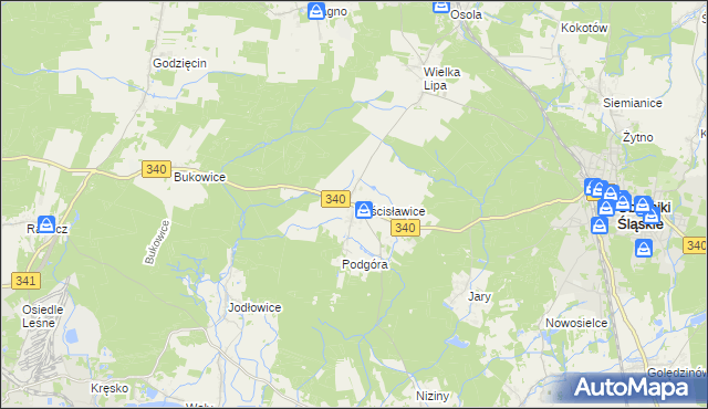 mapa Rościsławice, Rościsławice na mapie Targeo