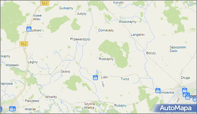 mapa Roskajmy, Roskajmy na mapie Targeo