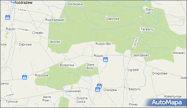 mapa Roszki, Roszki na mapie Targeo