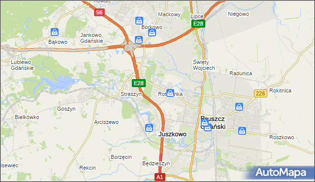 mapa Rotmanka, Rotmanka na mapie Targeo