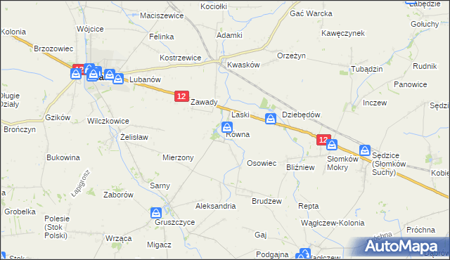 mapa Równa, Równa na mapie Targeo