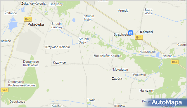mapa Rożdżałów-Kolonia, Rożdżałów-Kolonia na mapie Targeo