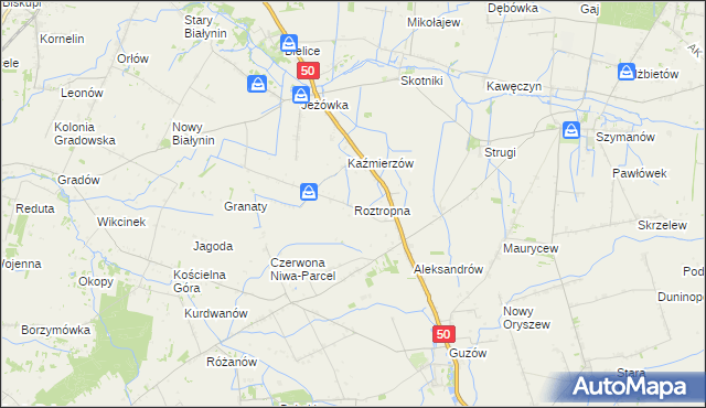 mapa Roztropna, Roztropna na mapie Targeo