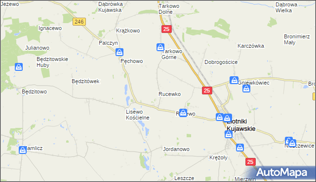 mapa Rucewko, Rucewko na mapie Targeo