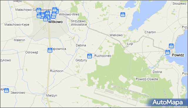 mapa Ruchocinek, Ruchocinek na mapie Targeo