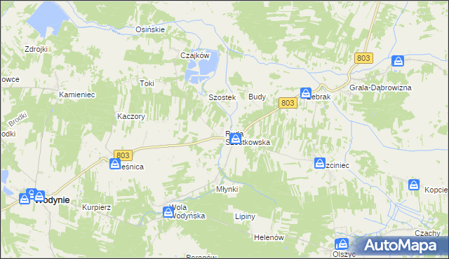 mapa Ruda Szostkowska, Ruda Szostkowska na mapie Targeo