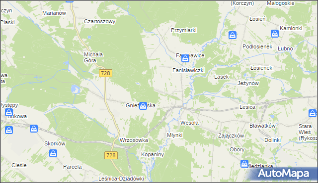 mapa Ruda Zajączkowska, Ruda Zajączkowska na mapie Targeo