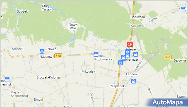 mapa Rudka Kozłowiecka, Rudka Kozłowiecka na mapie Targeo