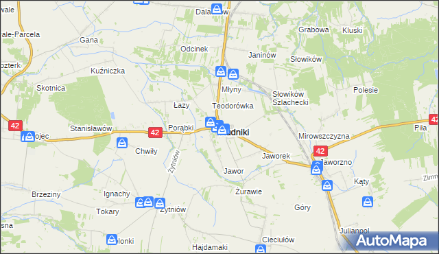 mapa Rudniki powiat oleski, Rudniki powiat oleski na mapie Targeo