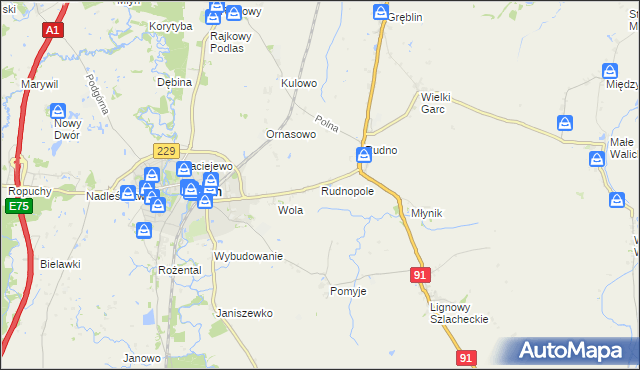 mapa Rudnopole, Rudnopole na mapie Targeo