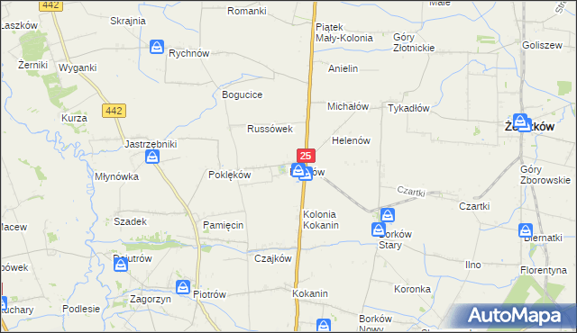 mapa Russów, Russów na mapie Targeo