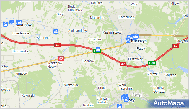 mapa Ryczołek, Ryczołek na mapie Targeo