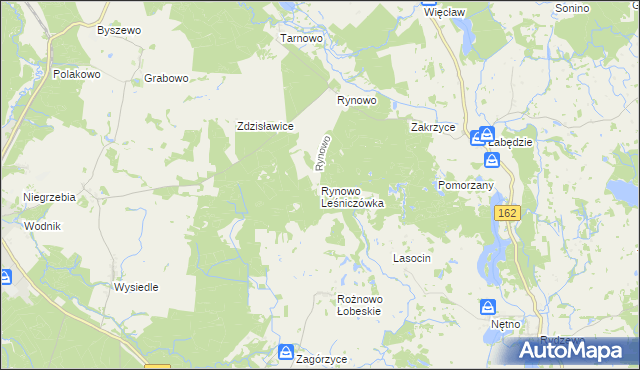 mapa Rynowo Leśniczówka, Rynowo Leśniczówka na mapie Targeo