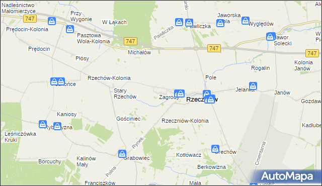 mapa Rzeczniówek, Rzeczniówek na mapie Targeo