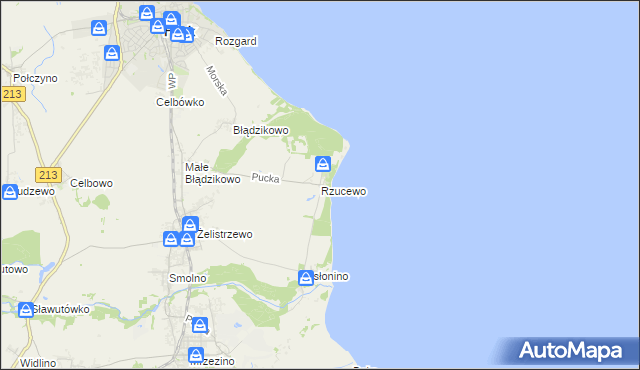 mapa Rzucewo, Rzucewo na mapie Targeo
