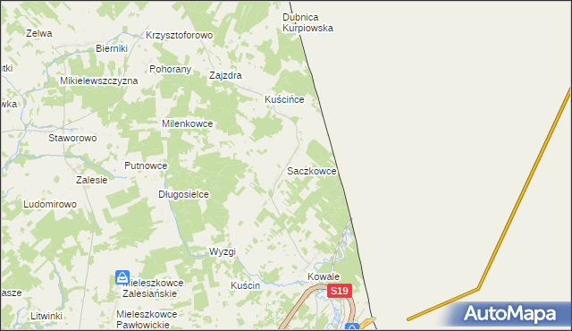 mapa Saczkowce, Saczkowce na mapie Targeo