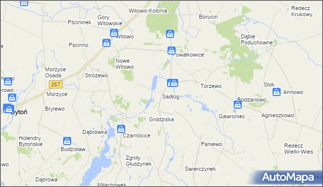 mapa Sadłóg, Sadłóg na mapie Targeo