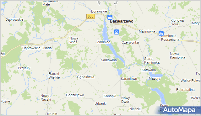 mapa Sadłowina, Sadłowina na mapie Targeo