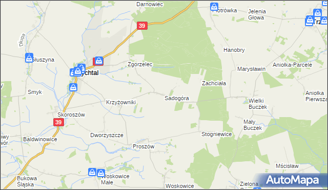 mapa Sadogóra, Sadogóra na mapie Targeo