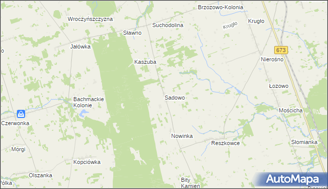 mapa Sadowo gmina Dąbrowa Białostocka, Sadowo gmina Dąbrowa Białostocka na mapie Targeo