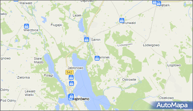 mapa Saminek, Saminek na mapie Targeo