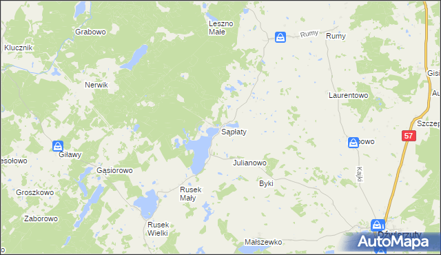 mapa Sąpłaty, Sąpłaty na mapie Targeo